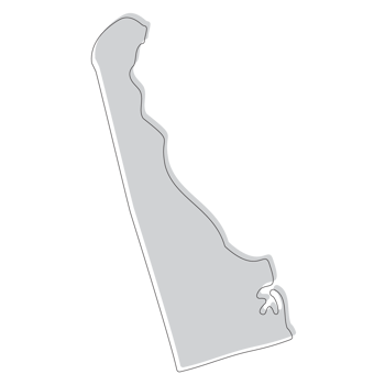 Delaware state map. Map of the U.S. state of Delaware. png