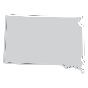 South Dakota state map. Map of the U.S. state of South Dakota. png
