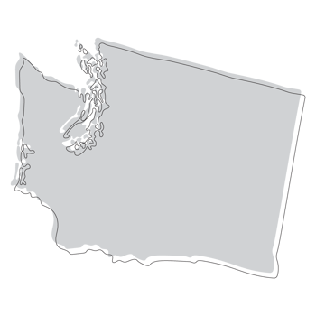 Washington state map. Map of the U.S. state of Washington. png