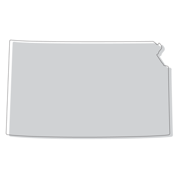 Kansas state map. Map of the U.S. state of Kansas. png