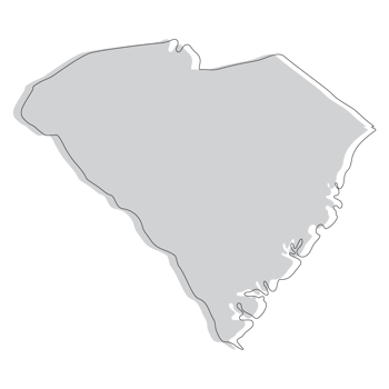 South Carolina state map. Map of the U.S. state of South Carolina. png
