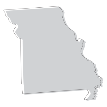 Missouri state map. Map of the U.S. state of Missouri. png