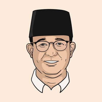 Anies Baswedan face vector