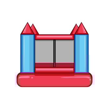 bounce inflatable castle cartoon vector illustration