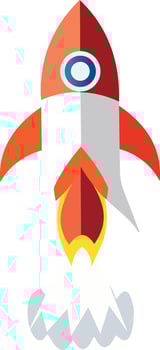 Rocket launch. Business concept. vector