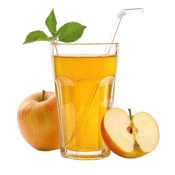 AI generated Fresh apple juice isolated on transparent background png