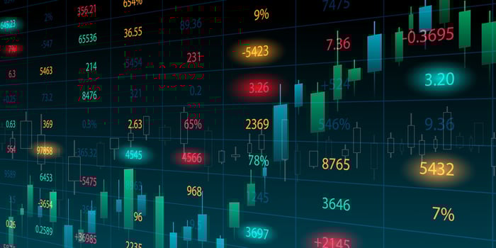 business vector illustration design Stock market charts or Forex trading charts for business and finance ideas.