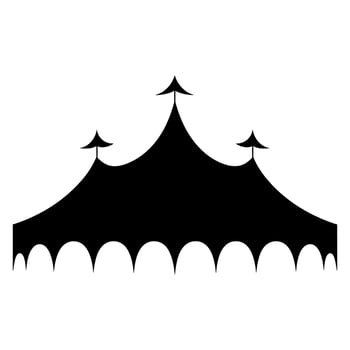 Circus silhouette, Circus tent festival icon vector illustration.