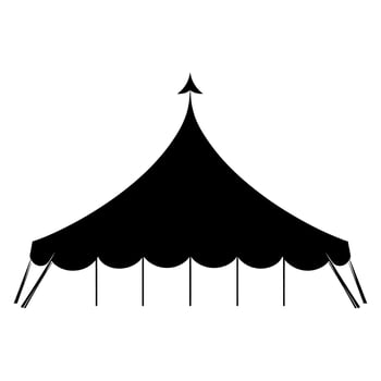 Circus silhouette, Circus tent festival icon vector illustration.