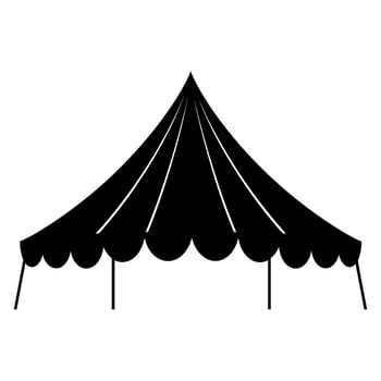 Circus silhouette, Circus tent festival icon vector illustration.