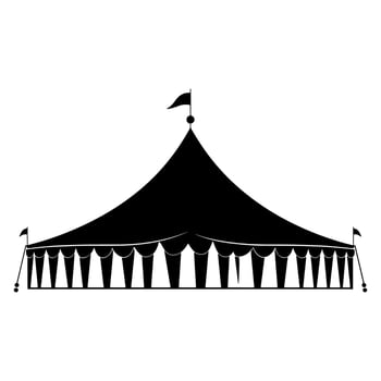 Circus silhouette, Circus tent festival icon vector illustration.