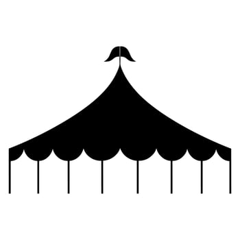 Circus silhouette, Circus tent festival icon vector illustration.