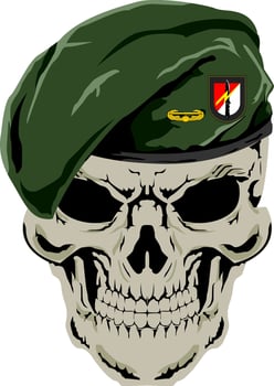 indonesian army skull vector