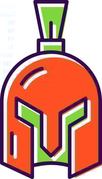 Helmet Filled Icon vector