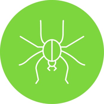 Spider Line Circle color Icon vector