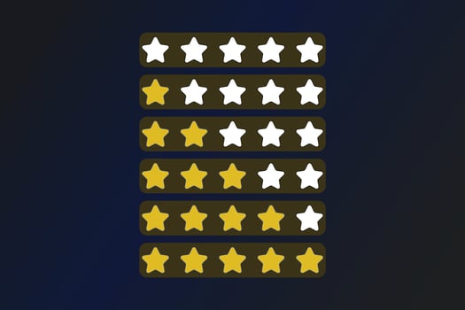 5 star rating illustration vector format