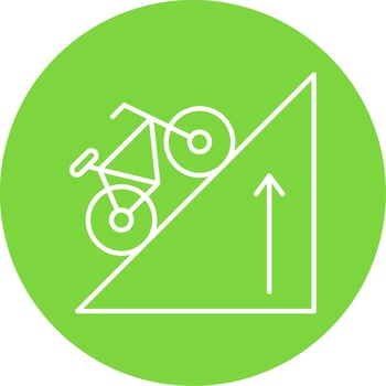 Elevation Line Circle color Icon vector