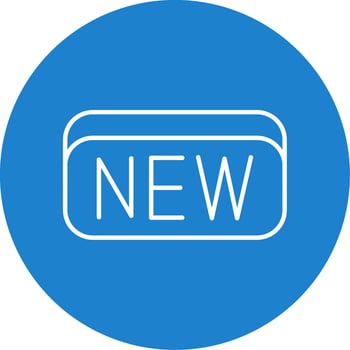 New Card Line Circle color Icon vector