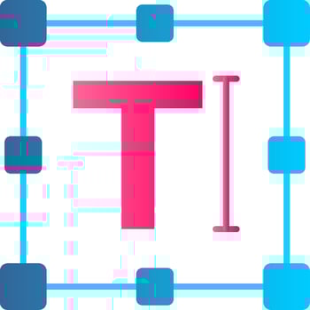 Text Flat Gradient Icon vector