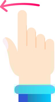 Swipe Left Flat Gradient Icon vector