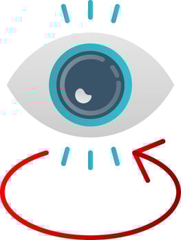 Eye Flat Gradient Icon vector