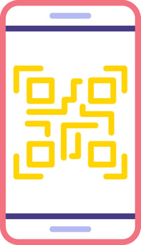 Smartphone Qr Code Vector Icon
