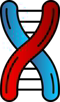Dna Filled Gradient Icon vector