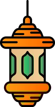 Lantern Filled Gradient Icon vector