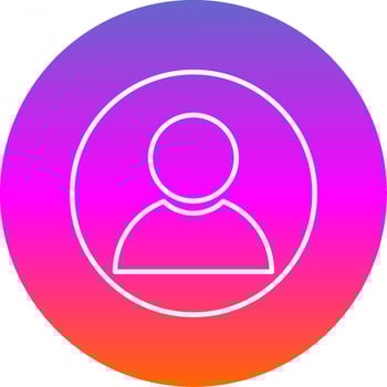 User Line Gradient Circle Icon vector