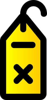 Delete tag Filled Gradient Icon vector