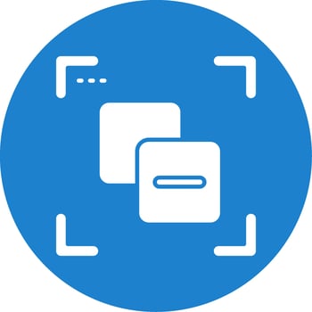 Substract Glyph Circle Multicolor Icon vector