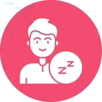 Sleep Glyph Circle Multicolor Icon vector