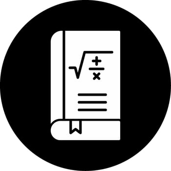 Maths Book Vector Icon