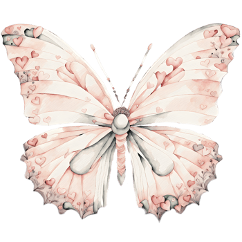 AI generated Watercolor pink butterfly. png