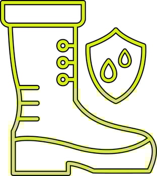 Waterproof Shoes Vector Icon