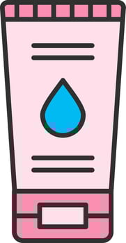 Face Wash Line Filled Light Icon vector
