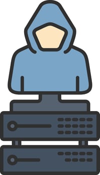 Data Line Filled Light Icon vector