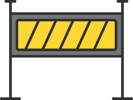 Barrier Line Filled Light Icon vector