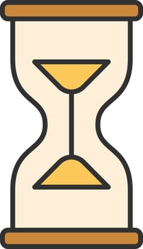 Hourglass Line Filled Light Icon vector