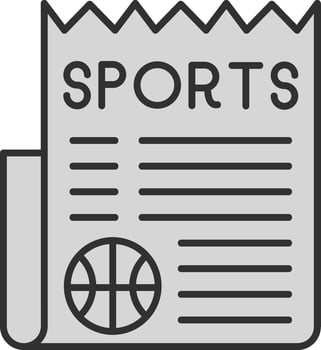 Sports News Line Filled Light Icon vector
