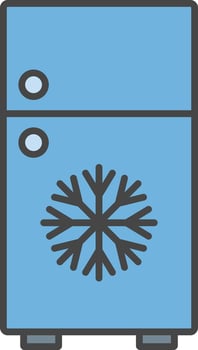 Refrigerator Line Filled Light Icon vector