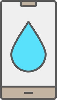 Water Drop Line Filled Light Icon vector