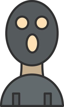 Balaclava Line Filled Light Icon vector