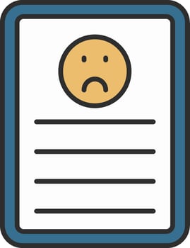 Complaint Line Filled Light Icon vector