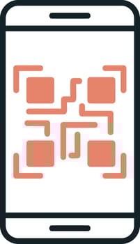Smartphone Qr Code Vector Icon