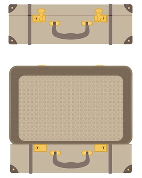 travel suitcases stock vector illustration isolated on white background