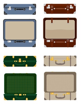 travel suitcases stock vector illustration isolated on white background