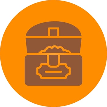 Treasure Chest Creative Icon Design vector