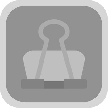 Binder clip Flat Round Corner Icon vector