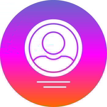 Profile Glyph Gradient Circle Icon vector